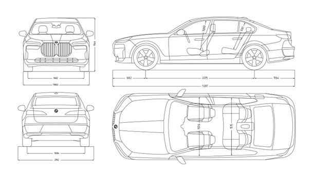 Technische Daten der neuen BMW 7er Limousine.