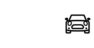 Dieses Bild zeigt ein einfaches, schwarzes Icon eines Autos in der Frontansicht. Das Fahrzeug hat eine kompakte, freundliche Form mit zwei markanten runden Scheinwerfern und zwei kleinen Außenspiegeln. Das Design ist symmetrisch und erinnert an die typische Silhouette eines Kleinwagens, wobei die Linienführung klar und reduziert ist.